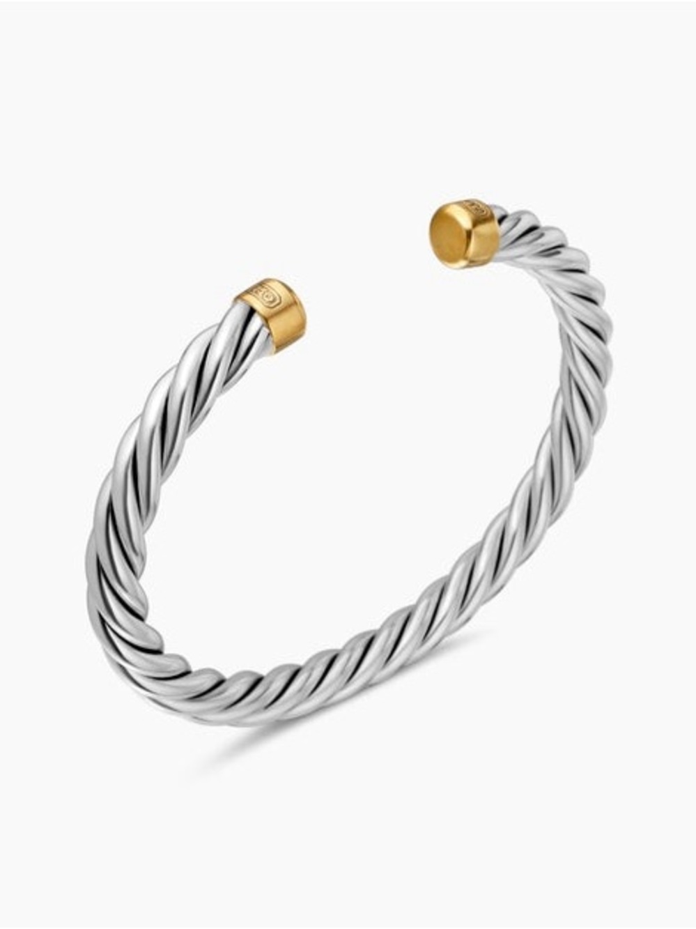 David Yurman Men’s CABLE CUFF BRACELET
Sterling Silver with 18K Yellow Gold, 6mm